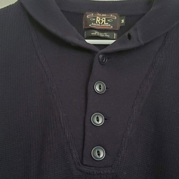 Vtg Ralph Lauren RRL Duble RL Haft Button Sweaters - Picture 5 of 6